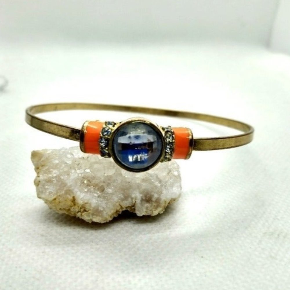Native American large crystal cz stones bracelet